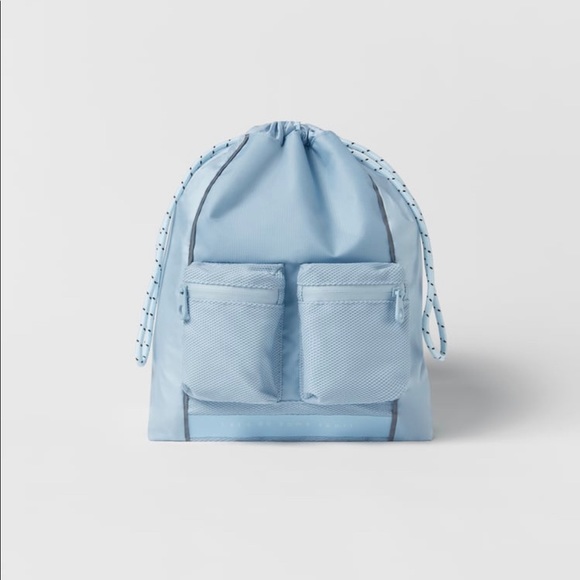 Zara Handbags - Zara Light Blue SPORTY BACKPACK (New with tag)